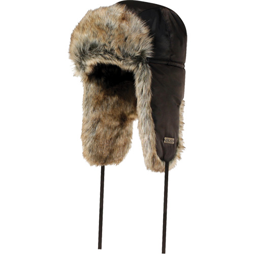 Quilted Synthetic Fur-Lined Hat, Nylon/Fur Lining, X-Large, Black Rideout Tool & Machine Inc.
