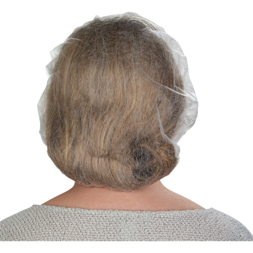 Non-Woven Bouffant Caps, Polypropylene, 21"/Large, White Rideout Tool & Machine Inc.