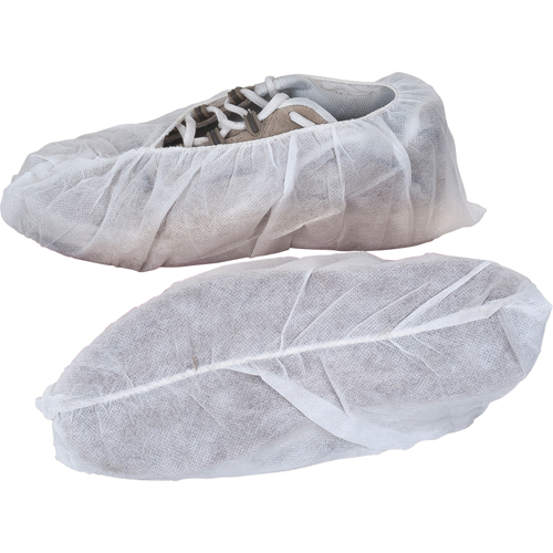 Shoe Covers, X-Large, Polypropylene, White Rideout Tool & Machine Inc.