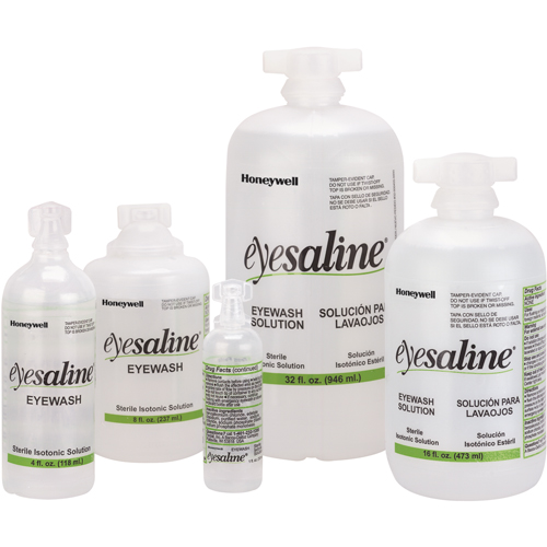 Saline Eyewash Bottles, Full Bottle, 32 oz. Rideout Tool & Machine Inc.