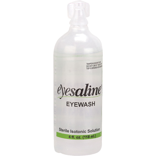 Saline Eyewash Bottles, Full Bottle, 4 oz. Rideout Tool & Machine Inc.