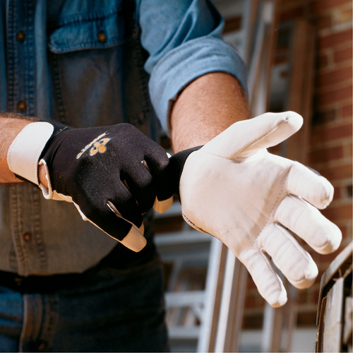 Gants antivibrations Air Glove, Taille Moyen, Paume Cuir perl&eacute; Rideout Tool & Machine Inc.