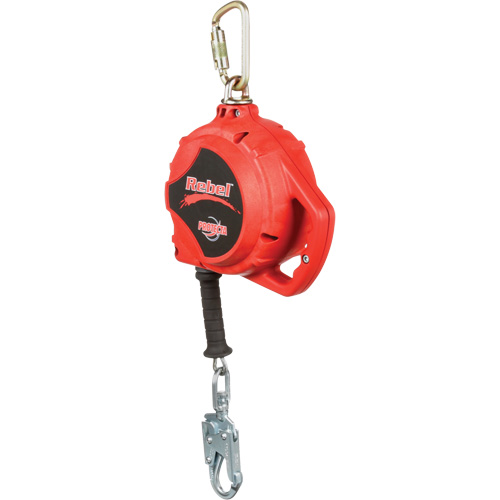 Rebel Self Retracting Lifeline, 33', Galvanized Steel, Swivel Rideout Tool & Machine Inc.