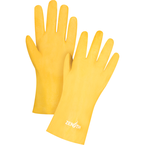 Gants &agrave; fini rugueux et r&eacute;sistants aux produits chimiques, Taille 9, 12" lo, PVC, Doublure en Interlock, 47-mil Rideout Tool & Machine Inc.