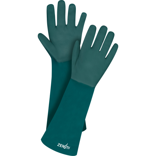 Gants verts &agrave; double enduit, 18" lo, PVC, Doublure en Jersey de coton, 70 mils Rideout Tool & Machine Inc.