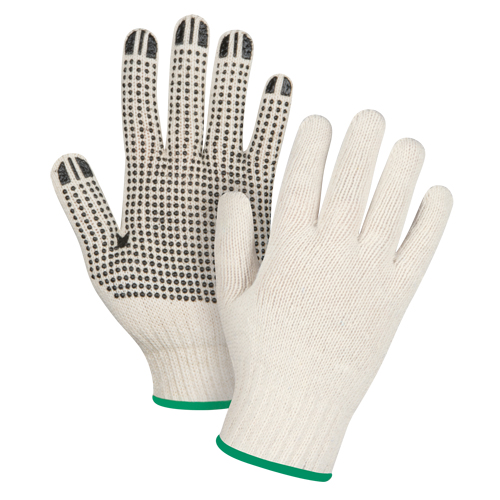 Gants l&eacute;gers tricot&eacute;s &agrave; pois, Poly/coton, Un c&ocirc;t&eacute;, Calibre 7, Moyen Rideout Tool & Machine Inc.