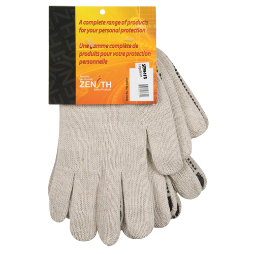 Gants tricot&eacute;s de poids lourd, Poly/coton, Un c&ocirc;t&eacute;, Calibre 7, Grand Rideout Tool & Machine Inc.