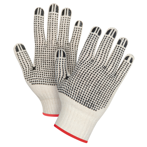 Heavyweight Double-Sided Dotted String Knit Gloves, Poly/Cotton, Double Sided, 7 Gauge, Small Rideout Tool & Machine Inc.