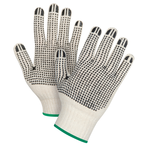 Heavyweight Double-Sided Dotted String Knit Gloves, Poly/Cotton, Double Sided, 7 Gauge, Medium Rideout Tool & Machine Inc.