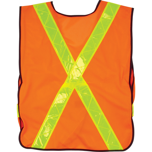 Veste de s&eacute;curit&eacute; d'usage standard, Orange haute visibilit&eacute;, T-Grand, Polyester Rideout Tool & Machine Inc.