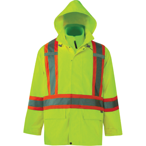 Vestes de s&eacute;curit&eacute; 3 en 1 Journeyman, Polyester, Jaune lime haute visibilit&eacute;, Petit Rideout Tool & Machine Inc.
