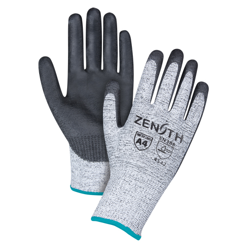 Gants &eacute;lastiques sans coutures r&eacute;sistants &agrave; la coupe, Taille T-Grand/10, Calibre 13, Rev&ecirc;tement Polyur&eacute;thane, Enveloppe en PEHP, ANSI/ISEA 105 niveau 4/EN 388 niveau 5 Rideout Tool & Machine Inc.