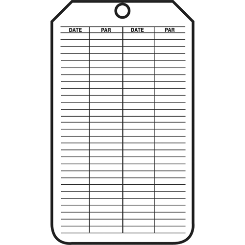 &eacute;tiquettes de s&eacute;curit&eacute; d'inspection et de contr&ocirc;le de l'&eacute;tat de l'&eacute;quipement, Papier cartonn&eacute;, 3-1/8" la x 5-7/8" h, Français Rideout Tool & Machine Inc.