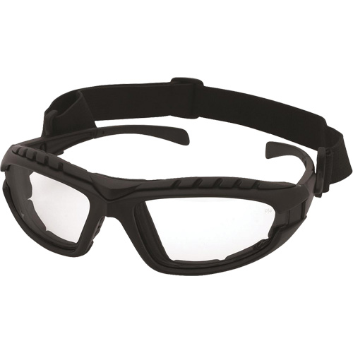 Lunettes de s&eacute;curit&eacute; &agrave; monture noire Dustdevil, Lentille Transparent, Antibu&eacute;e/Anti-&eacute;gratignures, ANSI Z87+/R&eacute;pond ou surpasse la norme CSA Z94.3 Rideout Tool & Machine Inc.