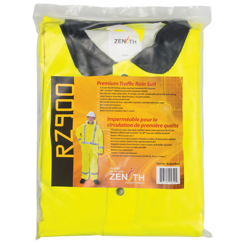 Imperm&eacute;able pour la circulation de premi&egrave;re qualit&eacute; RZ900, Polyester/PVC, Moyen, Jaune lime Rideout Tool & Machine Inc.