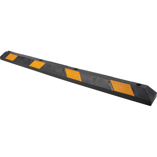 Butoir pour espace de stationnement, Caoutchouc, 6' l, Noir/Jaune Rideout Tool & Machine Inc.