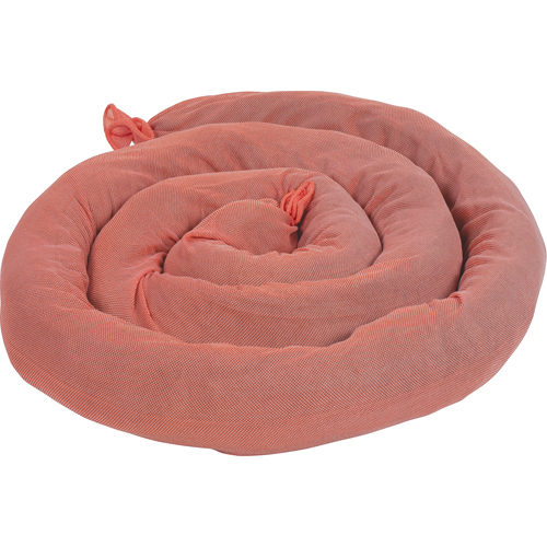 Remblais tubulaires absorbants, Mati&egrave;res dangereuses, Absorption 50 gal., 3" la x 8' lo, Pqt de 15 Rideout Tool & Machine Inc.