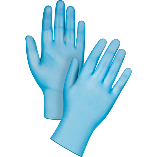 Medical-Grade Disposable Gloves, Small, Vinyl, 4.5-mil, Powder-Free, Blue, Class 2 Rideout Tool & Machine Inc.