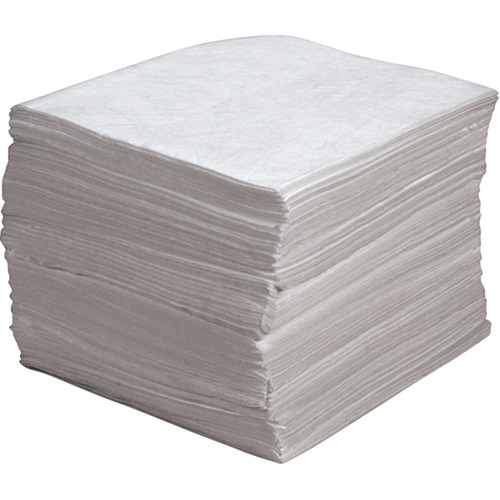 Premium Meltblown Sorbent Pads, Oil Only, 15" x 17", 30 gal. Absorbancy Rideout Tool & Machine Inc.