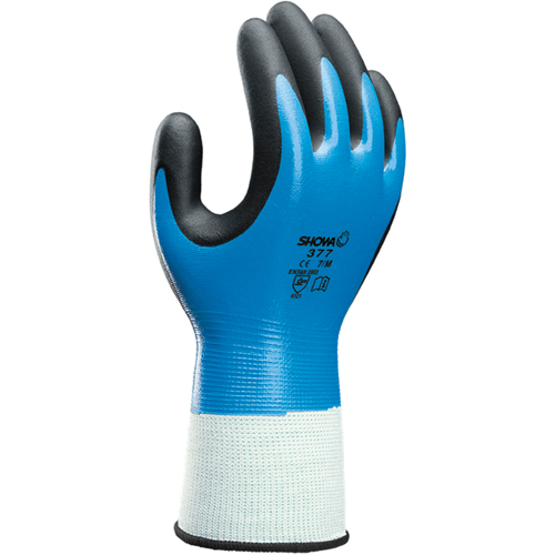 Gants Showa 377, 6/Petit, R&ecirc;vetement Mousse de nitrile, Calibre 13, Enveloppe en Nylon Rideout Tool & Machine Inc.
