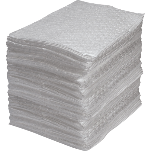 Industrial-Grade Fine Fibre Sorbent Pads, Oil Only, 15" x 17", 40 gal. Absorbancy Rideout Tool & Machine Inc.