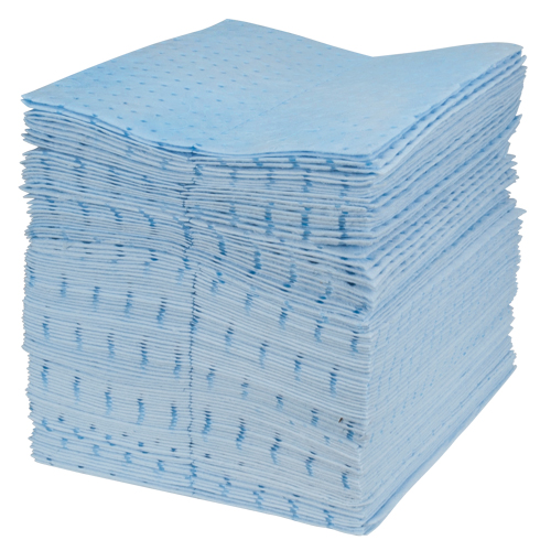 Premium Blue Bonded Sorbent Pads, Oil Only, 15" x 17", 25 gal. Absorbancy Rideout Tool & Machine Inc.