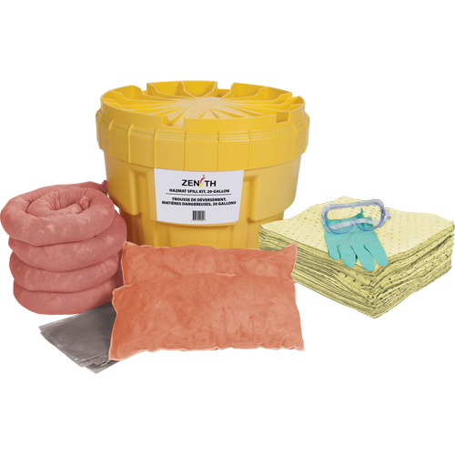 Trousse de lutte contre les d&eacute;versements, Mati&egrave;res dangereuses, Overpack/Baril de r&eacute;cup&eacute;ration, Absorbance de 20 gal. US Rideout Tool & Machine Inc.