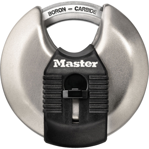 Magnum&reg; Disc Padlock, Silver, Keyed Different, Hardened Steel, 2-3/4" Width Rideout Tool & Machine Inc.
