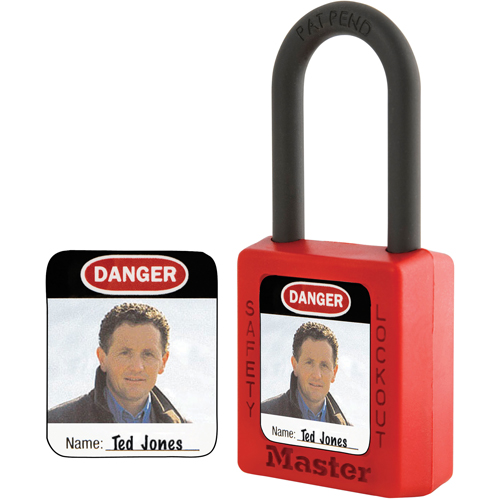&eacute;tiquettes d'identification &agrave; photo pour cadenas en thermoplastique Zenex Rideout Tool & Machine Inc.
