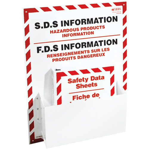 Postes d'information de fiches de donn&eacute;es de s&eacute;curit&eacute;, Anglais & français, Compris reliures Rideout Tool & Machine Inc.
