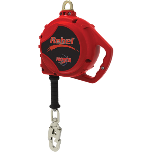 Rebel Self-Retracting Lifeline, 20', Galvanized Steel, Swivel Rideout Tool & Machine Inc.