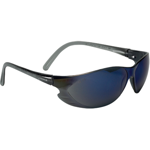 Lunettes de s&eacute;curit&eacute; &agrave; miroir bleu, Lentille Bleu/Miroir, Anti-&eacute;gratignures, R&eacute;pond ou surpasse la norme CSA Z94.3 Rideout Tool & Machine Inc.