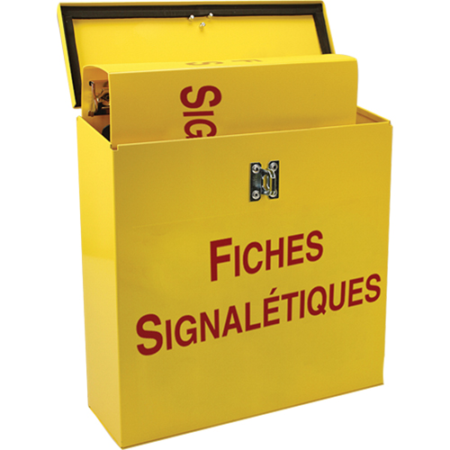 Boîte pour documents de s&eacute;curit&eacute; pour le chantier, Français, Compris reliures Rideout Tool & Machine Inc.