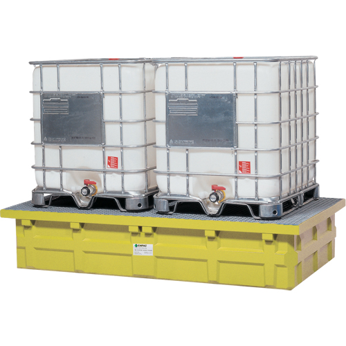 Double IBC Low-Top Without Drain, 385 US gal. Spill Capacity, 110" x 55" x 20" Rideout Tool & Machine Inc.