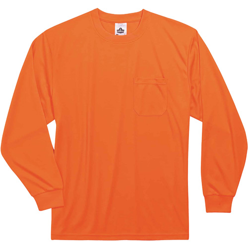 GloWear 8091 Non-Certified Long Sleeve T-Shirt, Polyester, Small, High Visibility Orange Rideout Tool & Machine Inc.