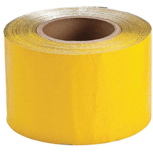 Temporary Pavement Marking Tape, 4" x 150', Vinyl, Yellow Rideout Tool & Machine Inc.