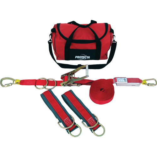 PRO-Line Temporary Horizontal Lifeline System, 60', Web, Swivel Rideout Tool & Machine Inc.