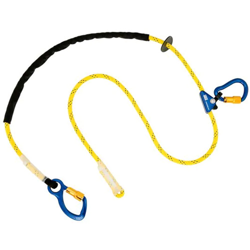 Pole Climber's Adjustable Rope Lanyard, 1 Legs, 8', CSA Class A, Nylon Rideout Tool & Machine Inc.