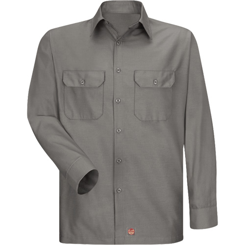 Chemise &agrave; manches longues en tissu ind&eacute;chirable, Hommes, 3T-Grand, Gris Rideout Tool & Machine Inc.