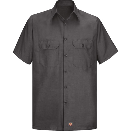 Chemise &agrave; manches courtes en tissu ind&eacute;chirable, Hommes, Grand (grande taille), Charbon Rideout Tool & Machine Inc.