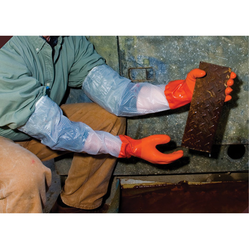 640 Chemical-Resistant Gloves, Size Medium, 25" L, PVC, Cotton Inner Lining, 43.3-mil Rideout Tool & Machine Inc.