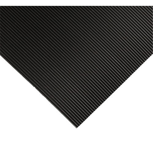 Tapis ondul&eacute; pour tableau de contr&ocirc;le no 702, 3' la x 10' lo, 1/4" &eacute;paisseur, Noir, PVC Rideout Tool & Machine Inc.