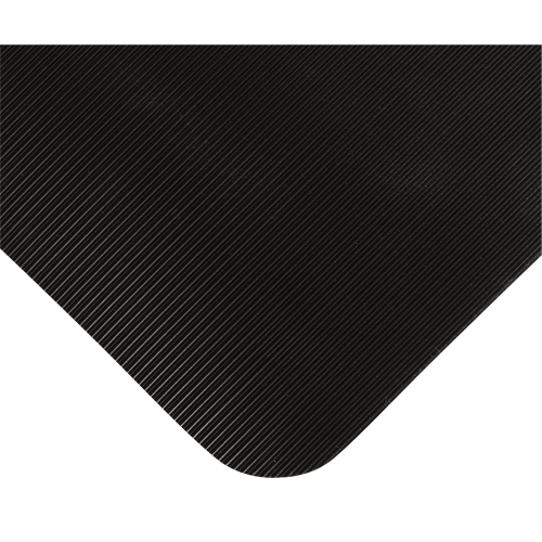 Tapis tr&egrave;s robuste pour panneau de contr&ocirc;le No 720, Ondul&eacute;, 3' x 10' x 5/8", Noir, PVC Rideout Tool & Machine Inc.