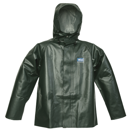 Manteau de pluie Journeyman r&eacute;sistant aux produits chimiques, 3T-Grand, Vert, Polyester/PVC Rideout Tool & Machine Inc.