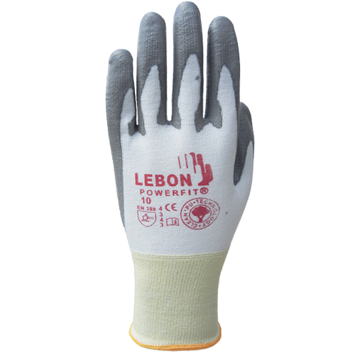 Gants r&eacute;sistants &agrave; la coupe PowerFit Lebon, Taille T-petit/6, Calibre 13, Rev&ecirc;tement Polyur&eacute;thane, Enveloppe en Poly&eacute;thyl&egrave;ne, ASTM ANSI niveau A2/EN 388 niveau B Rideout Tool & Machine Inc.