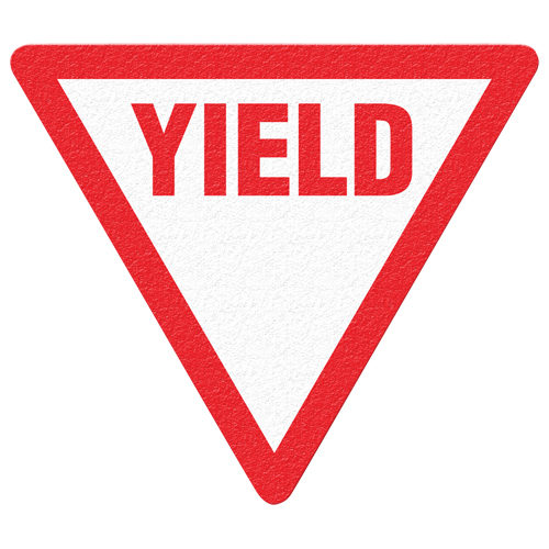 "Yield" Floor Sign, Adhesive, English with Pictogram Rideout Tool & Machine Inc.
