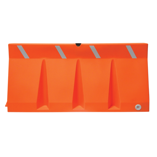 Traffic Barriers, Water-Filled, 69.75" L x 33.75" H, Orange Rideout Tool & Machine Inc.
