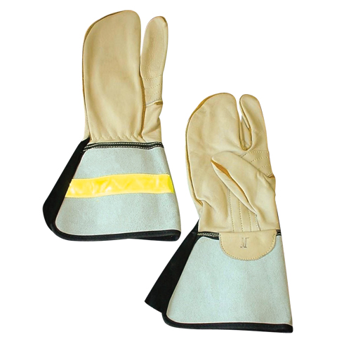 1 Finger Lineman's Glove, Medium, Grain Cowhide Palm Rideout Tool & Machine Inc.