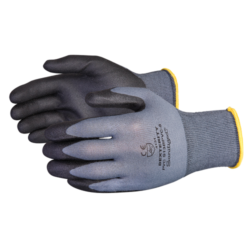 Gants enduits Dexterity, 11/2T-Grand, R&ecirc;vetement PVC, Calibre 13, Enveloppe en Nylon Rideout Tool & Machine Inc.