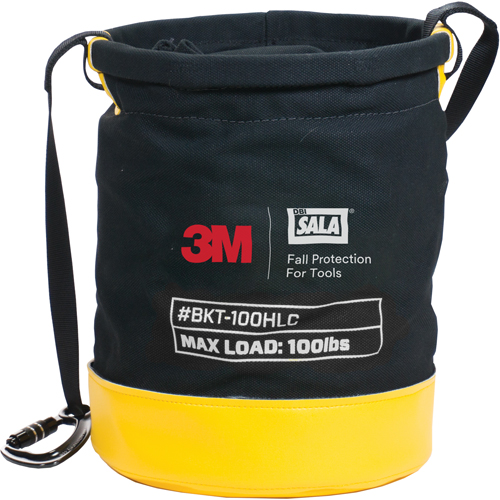Tool Lifting Safe Bucket, Canvas, 12.5" Dia. x 15" H, 100 lbs. Load Rating Rideout Tool & Machine Inc.
